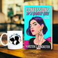 Paperback book of Confessions of a Gamer Girl with purple-haired woman against turquoise background.